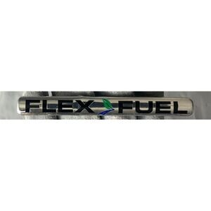 Flex Fuel Emblem Badge‎ Decal Car Truck Chrome Silver Green